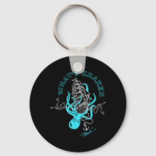 Whats Kraken Funny Octopus Sea Monster Graphic Keychain