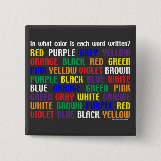 What's My Colour 2 Inch Square Button (Front)