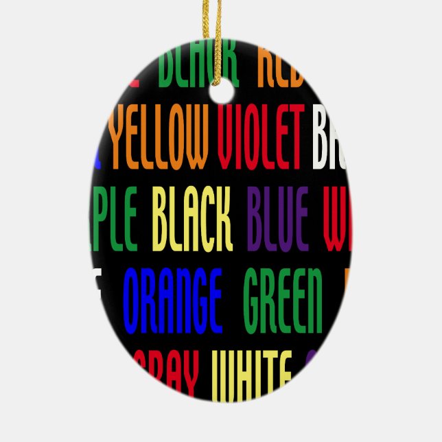 What's My Colour Ceramic Ornament (Back)