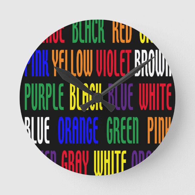 What's My Colour Round Clock (Front)
