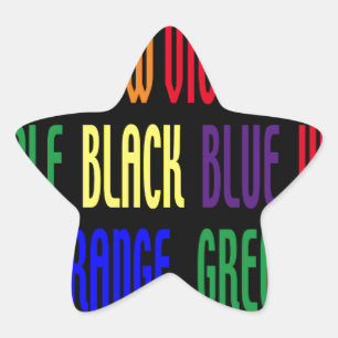 What's My Colour Star Sticker