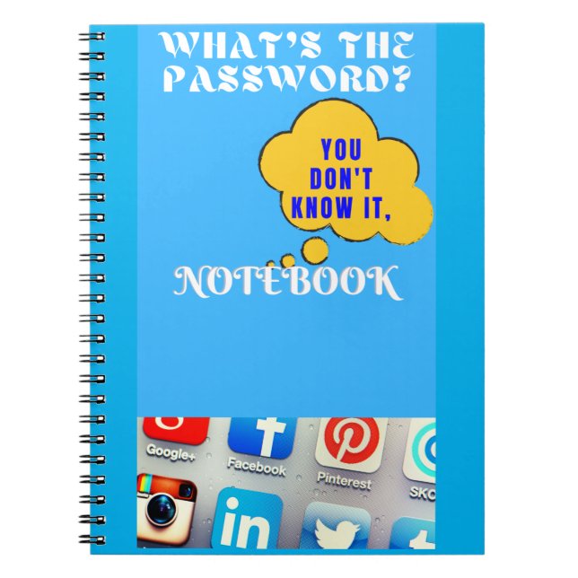 What's my Password Spiral Notebook (Front)