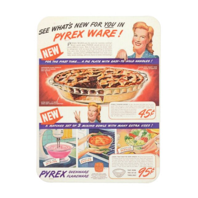 What's New for You Vintage Pyrex Magnet (Vertical)