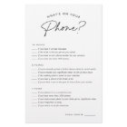 What's On Your Phone Bridal Shower Game