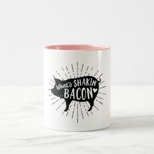 What's Shakin' Bacon Fun Two-Tone Coffee Mug