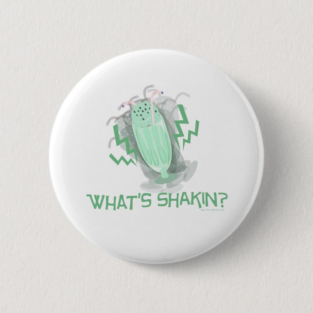 What's Shakin Milkshake 2 Inch Round Button (Front)