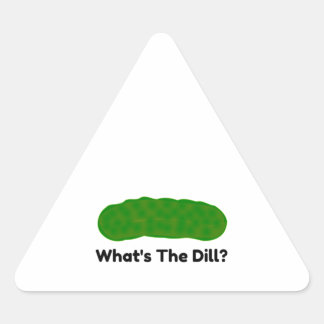 Whats The Dill Pickle Triangle Sticker
