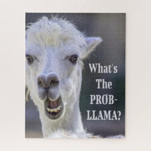 What's The Prob- Llama ? Cute Funny LLAMA Jigsaw Puzzle