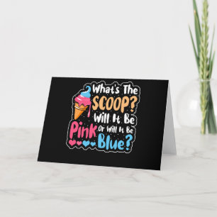What's The Scoop Gender Reveal Ice Cream Baby Card