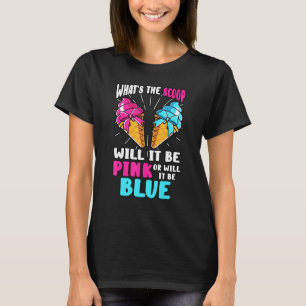 Whats The Scoop Gender Reveal Ice Cream Party Pink T-Shirt