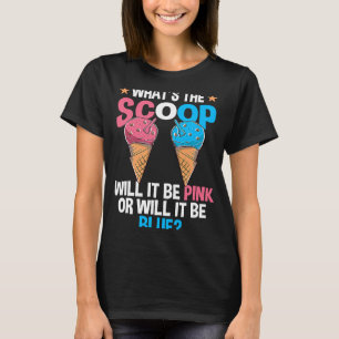 What's The Scoop Gender Reveal Matching Ice Cream  T-Shirt