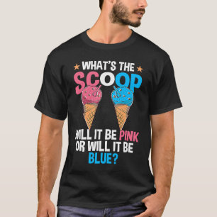 What's The Scoop Gender Reveal Matching Ice Cream T-Shirt