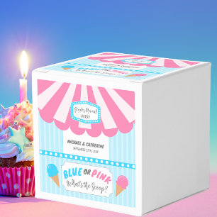What's The Scoop Ice Cream Parlour Gender Reveal Favor Box