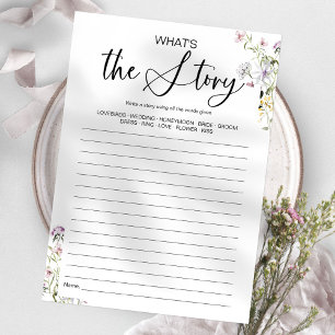 What's the Story Bridal Shower Game Invitation