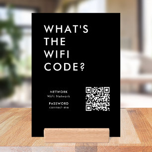 What's the WiFi Code?   Network Password Black QR
