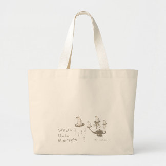 Whats Under Meerkats Large Tote Bag