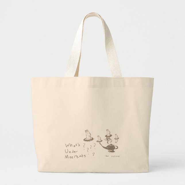 Whats Under Meerkats Large Tote Bag (Front)