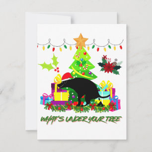What's Under Your Tree? Retro Holiday Pup Card