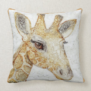 What's Up? Big eyes Giraffe Throw Pillow