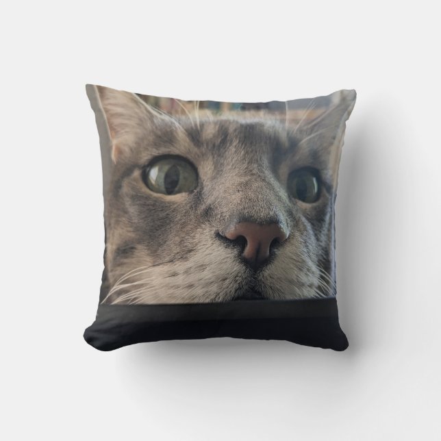 What's up, cat? Throw Pillow (Front)
