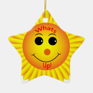 Whats Up ! Ceramic Ornament