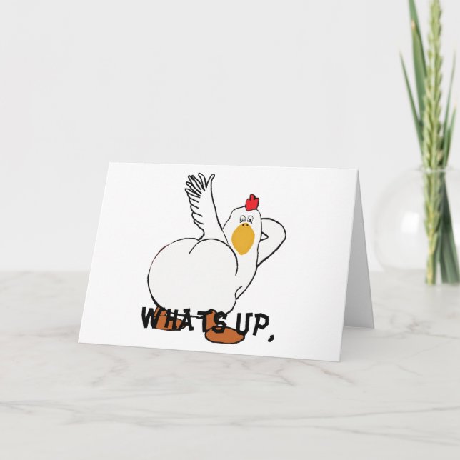 Whats up chicken butt? card (Front)