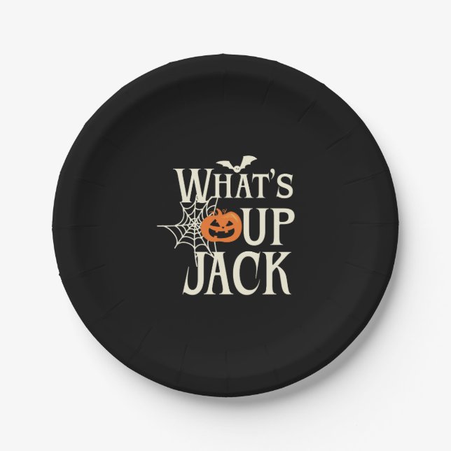 What's Up Jack Halloween Paper Plate (Front)