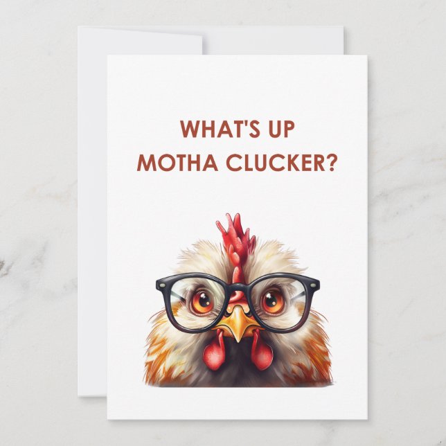 WHAT'S UP MOTHA CLUCKER? THANK YOU CARD (Front)