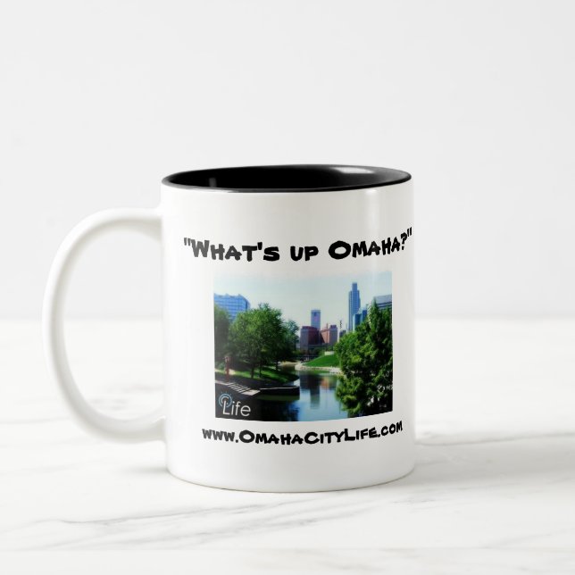 What's Up Omaha ? Two-Tone Coffee Mug (Left)