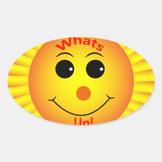 Whats Up ! Oval Sticker (Front)