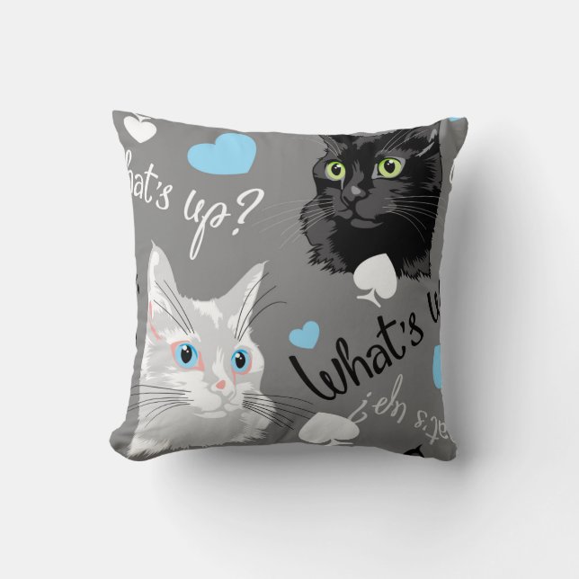 What's up? throw pillow (Front)