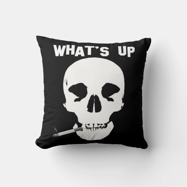 What's Up Throw Pillow (Front)