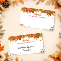 What's Your Cozy Autumn Name? Fall Party Game Card
