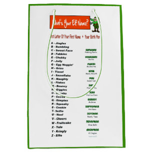 What's Your Elf Name?  Gift Bag