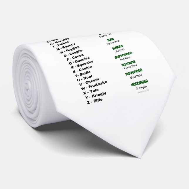 What's Your Elf Name? Tie (Rolled)