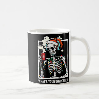 What's Your Emergency 911 Dispatcher Skeleton Chri Coffee Mug