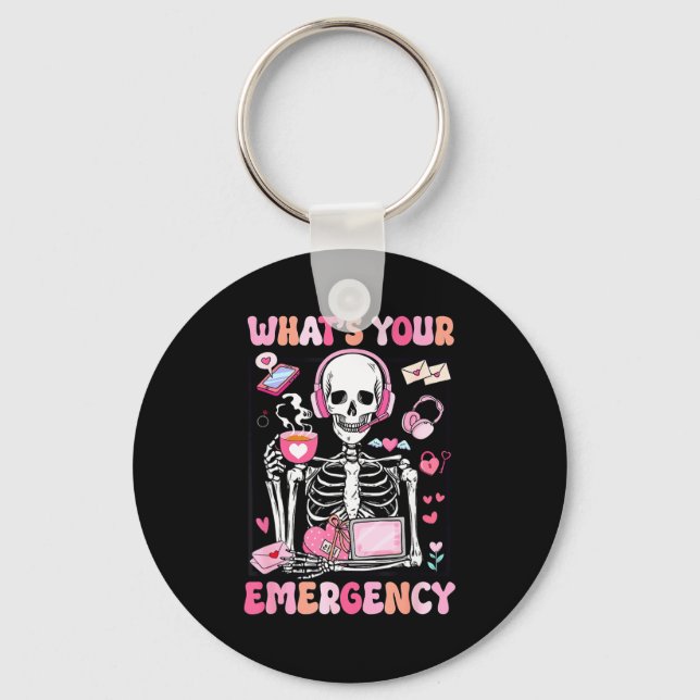 What's Your Emergency Valentines Day 911 Dispatche Keychain (Front)
