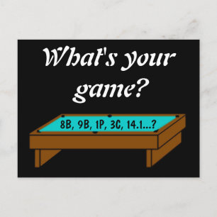 What's your game? Postcard