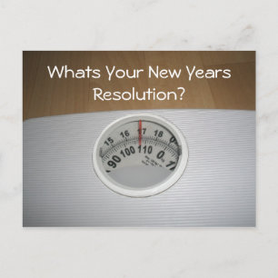 Whats Your New Years Resolution? Holiday Postcard