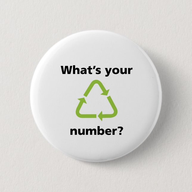 What's Your Number? 2 Inch Round Button (Front)