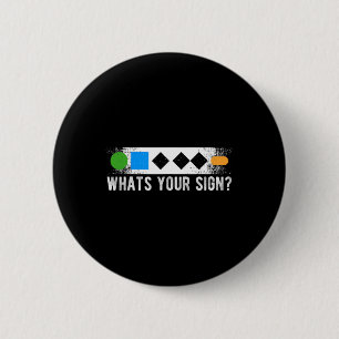 Whats Your Sign Sliding Sport Snowboarding 2 Inch Round Button
