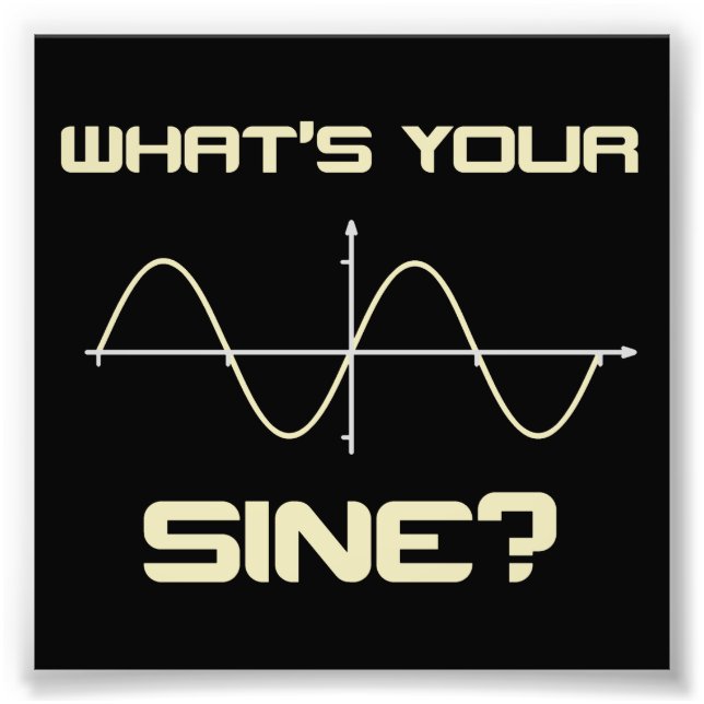 What's Your Sine Nerdy Pick Up Line Photo Print (Front)