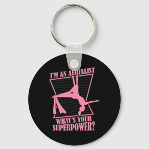 What's Your Superpower Gymnastics Aerial Yoga Aeri Keychain