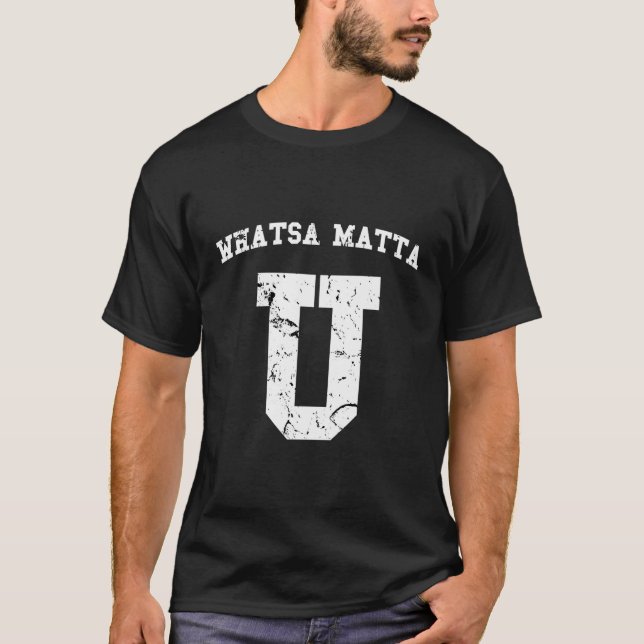 Whatsamatta U Fake College University Jersey T-Shirt (Front)