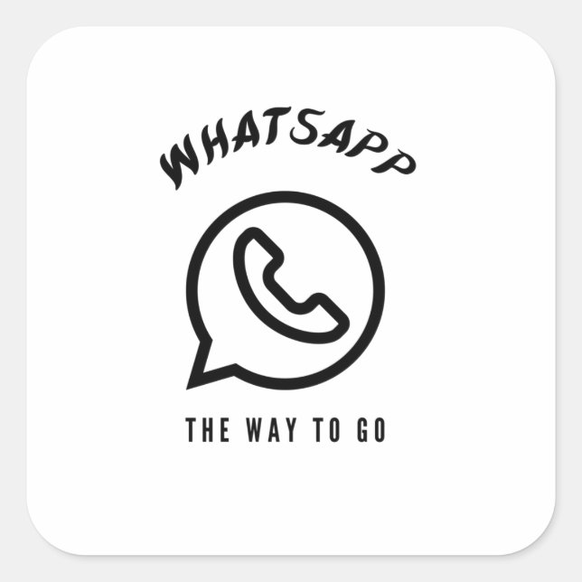 Whatsapp the way to go square sticker (Front)