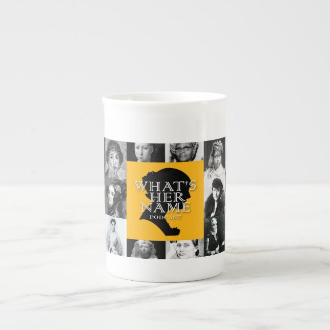 What'sHerName Podcast Bone China Mug (Front)
