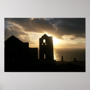 Wheal Coates Mine Cornwall England Sunset Poster