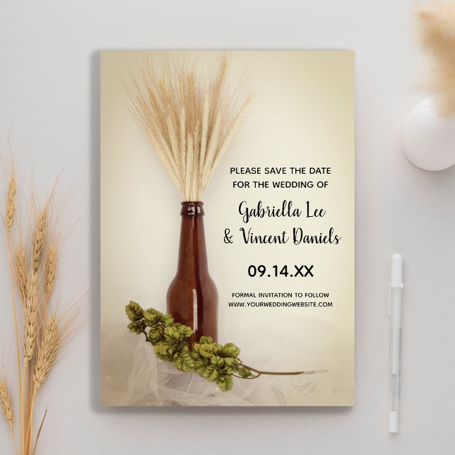 Wheat and Hops Brewery Wedding Save the Date (Creator Uploaded)