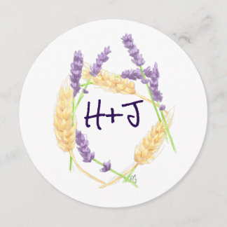 Wheat and Lavender Save the Date