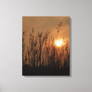 Wheat at Sunset - Vertical Canvas Print
